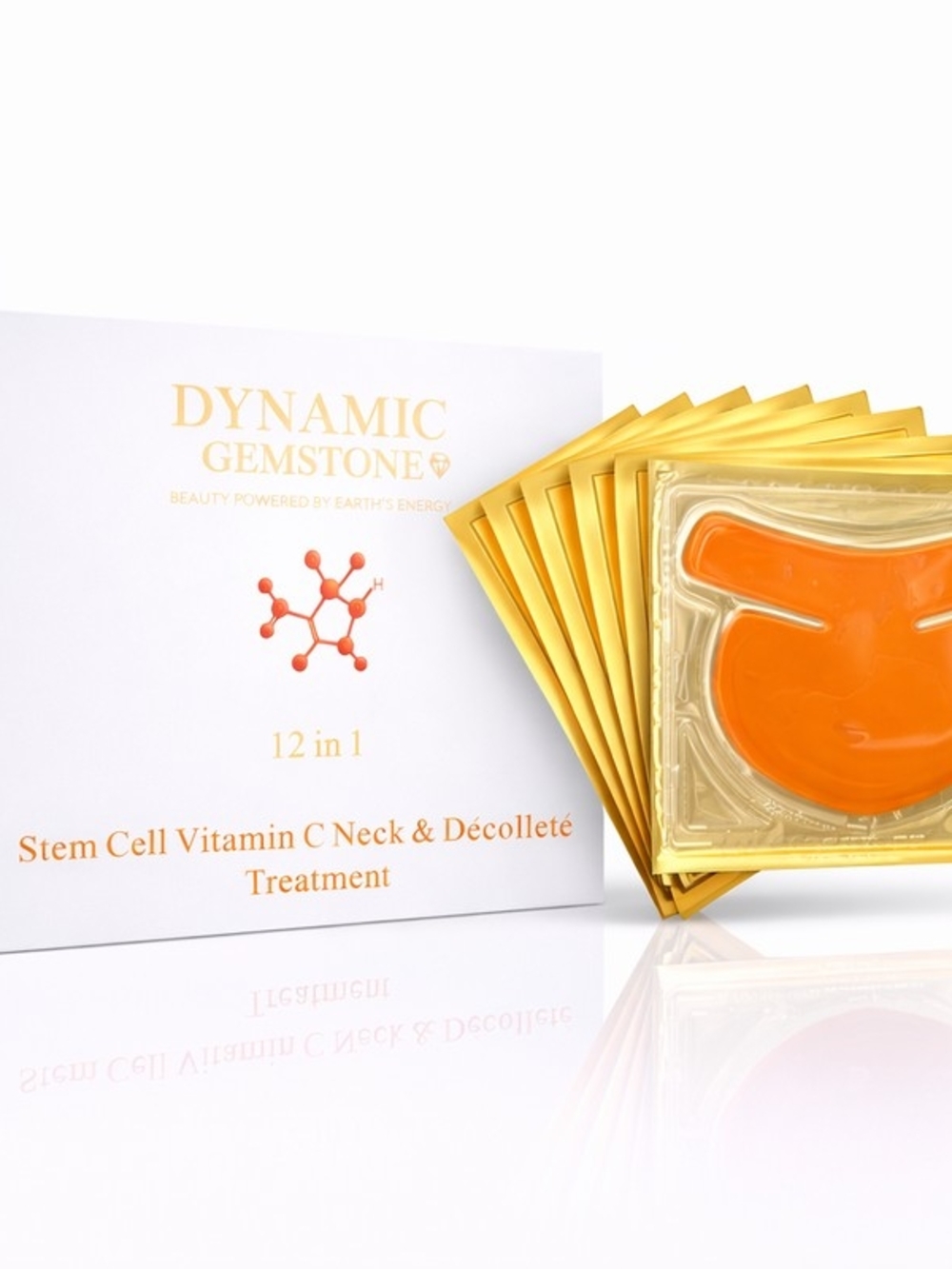 Dynamic Gemstone Stem Cell Vitamin C Neck & Décolleté Treatment - Orange & Gold